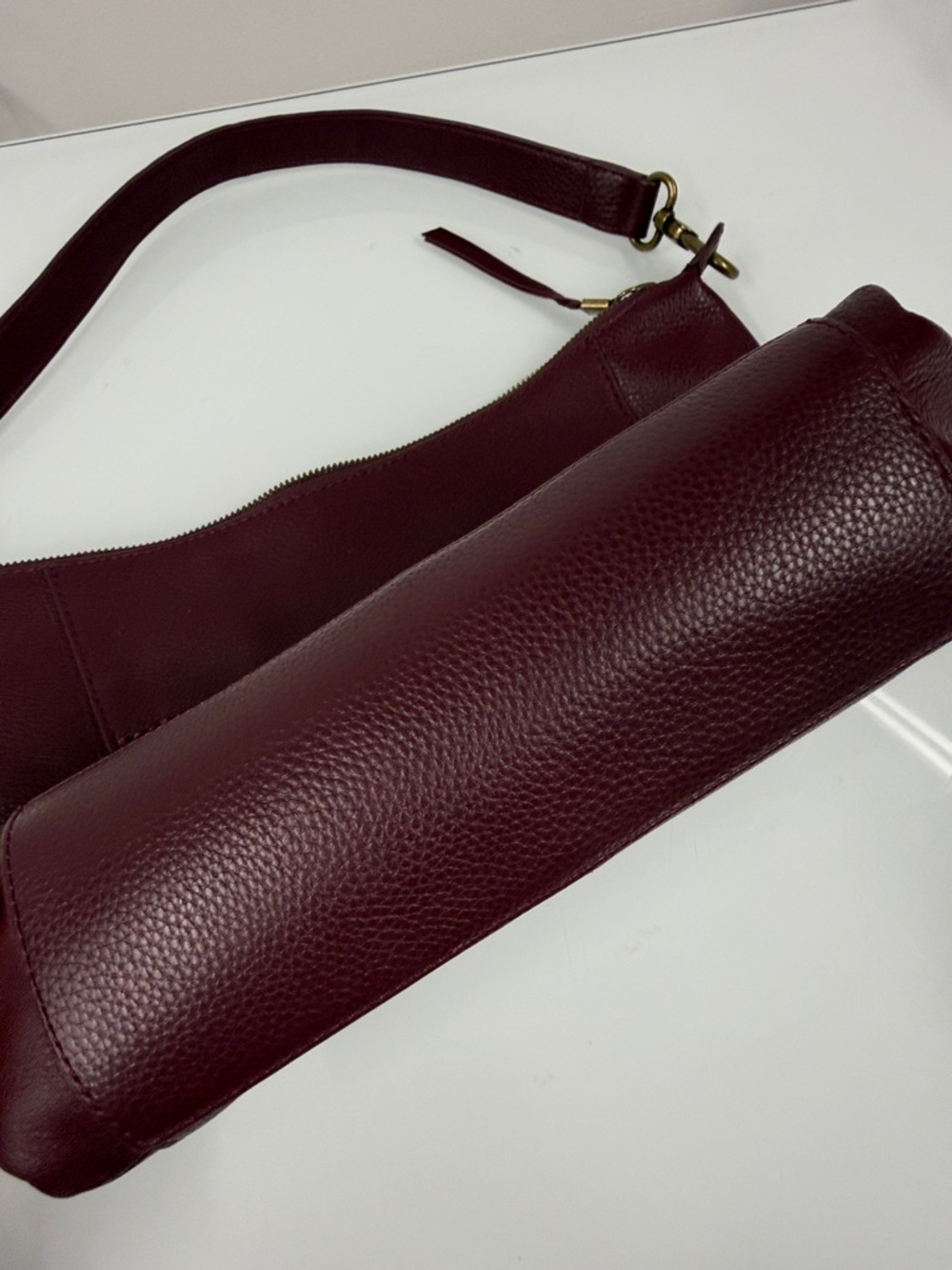The Sak Pebbled Leather Hobo Bag in Deep Burgundy - Picture 3 of 6
